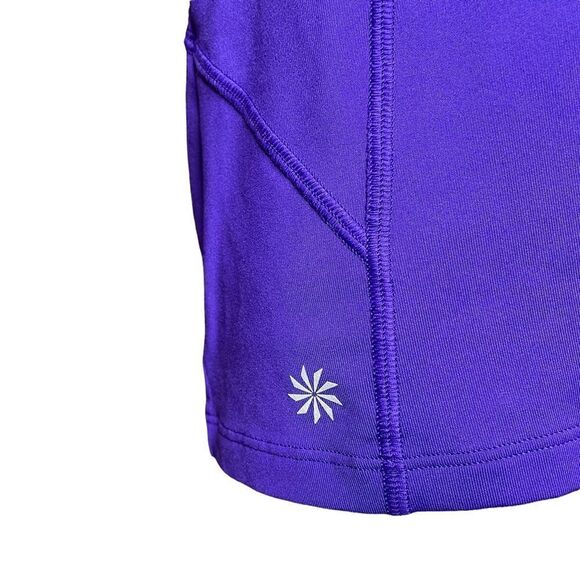 ATHLETA Tank Top Built In Bra Support Racerback Yoga Running Purple Womens 34B - Picture 6 of 11